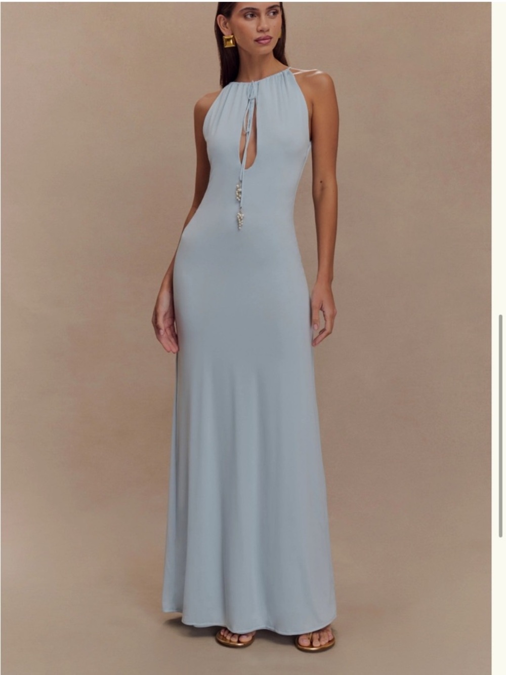 MESHKI Beryl Slinky maxi dress NWT